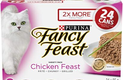 Fancy Feast Wet Cat Food, Chicken Feast Variety Pack 85g Can (24 Pack)