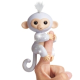 Fingerlings Glitter Monkey – Sugar (White Glitter) – Interactive Baby Pet – by WowWee
