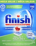 Finish Dishwasher Detergent Soap, All in 1 Powerball, Fresh, Mega Value Pack, 110 Tablets