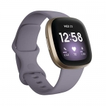 Fitbit Versa 3 Health and Fitness Smartwatch, Amazon Exclusive Color, Thistle/Gold