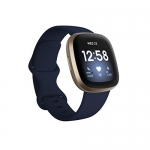 Fitbit Versa 3 Health & Fitness Smartwatch, Midnight Blue/Gold