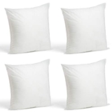 Foamily Set of 4 Premium Hypoallergenic Stuffer Pillow Inserts (18″ x 18″)