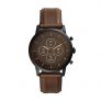 Fossil Men’s 42MM Collider Stainless Steel and Leather Hybrid HR Smart Watch