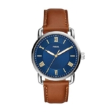 Fossil Men’s Copeland Stainless Steel Quartz Watch with Leather Strap