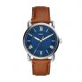 Fossil Men’s Copeland Stainless Steel Quartz Watch with Leather Strap