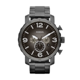 Fossil Men’s Nate Smoke Bracelet and Gunmetal Dial Watch