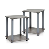 Furinno Simplistic End Table, French Oak Grey, Set of 2