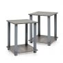 Furinno Simplistic End Table, French Oak Grey, Set of 2