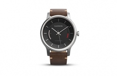 Garmin Vivomove Premium Activity Tracker, Stainless Steel with Leather Band