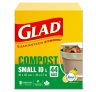 Glad 100% Compostable Bags, 10L, 44 Ct
