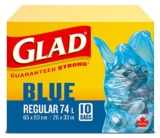 Glad Blue Recycling Bags – Regular 74 Litres – 10Ct