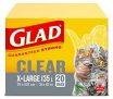 Glad Clear Garbage Bags – Extra-Large 135 Litres – 20ct