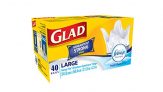Glad Easy-Tie Large Kitchen Catchers Garbage Bags with Febreze Freshness, 40 Bags