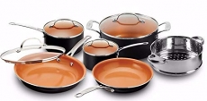 Gotham Steel 10-Piece Nonstick Frying Pan and Cookware Set