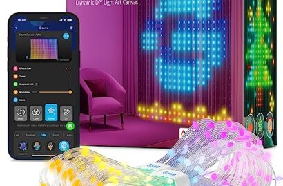 Govee Curtain Lights, Smart WiFi Curtain Light, 520 RGBIC LEDs