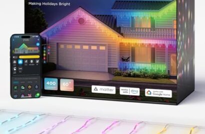 Govee Icicle Lights, Smart RGBIC, 33ft with 400 LEDs