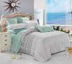 Grey Teal Duvet Cover Set Queen, Reversible (3pcs, Queen Size)