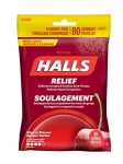 HALLS Triple Soothing Action Cough Drops, Cherry, 1 Resealable Bag (80 Drops Total)