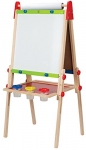 Hape All-in-One Wooden Kid’s Art Easel with Paper Roll and Accessories