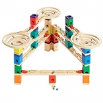 Hape Quadrilla Wooden Marble Run Construction – Vertigo – Quality Time Playing Together Wooden Safe Play – Smart Play for Smart Families