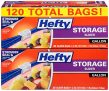 Hefty Slider Storage Bags (Gallon, 120 Count)