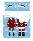 Holiday Time Mr & Mrs Claus Duvet Cover Set