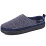 HomeTop Men’s Cotton Knit Terry Lined Slippers with Memory Foam