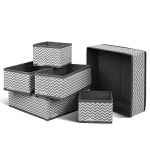HOMFA Closet Drawer Organizer Foldable Fabric Cloth Storage Cubes, 6 Pack
