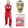 Houselog Dali La Casa De Papel Cosplay Money Heist Halloween Costumes with Mask