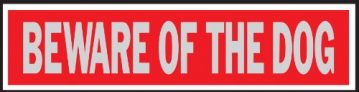 Hy-Ko Beware of Dog Self Adhesive Aluminum Sign, 2″ x 8″
