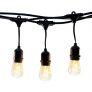 Hyperikon Outdoor String Lights, 48ft Patio Lights with 15 Dropped Sockets