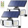 intelamp Solar Flood Lights Outdoor Motion Sensor (2 Pack)