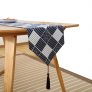 Japanese Style Printed Pattern Flax Table Runner (lattice，13*71″)