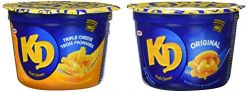 KD Kraft Dinner Snack Cups – Variety Pack – Original and 3 Cheese Macaroni & Cheese 58G x 12
