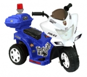 Kid Motorz 6V Lil Patrol in Blue & White with Siren Light & Storage Box