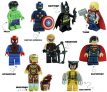 Super Heroes Lego Figures 9 Set Mini Figures Marvel and DC Comics