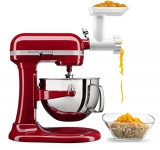 KitchenAid KL26M1BGER Professional 6 Quart Bowl Lift Stand Mixer with Food Grinder Attachment, Empire Red