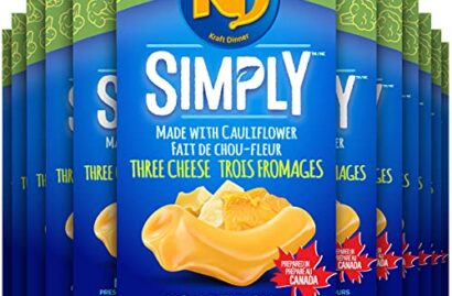 Kraft Dinner Simply – Three Cheese Made With Cauliflower ,150 g (Pack of 12)