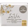 La Vie Organic Cotton Top Sheet Feminine Pads with Wings, Ultra Thin, Regular, 64 Count