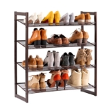 LANGRIA 4-Tier Metal Shoes Rack Stackable Shoe Organizer