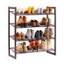 LANGRIA 4-Tier Metal Shoes Rack Stackable Shoe Organizer