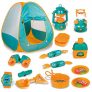 Pop Up Tent with Kids Camping Gear Set, 20 PCS