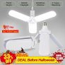 45W Garage Ceiling Light LED Foldable Fan Blade Bulb