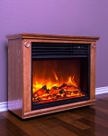 Lifesmart Large Room Infrared Quartz Fireplace in Burnished Oak Finish