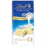 Lindt Swiss Classic White Chocolate Bar, 100g