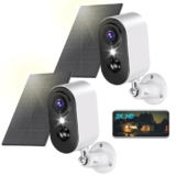 LIWAN Solar Security Cameras Wireless Outdoor (2 Pack)
