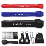 Lixada Resistance Loop Bands with Door Anchor Foam Handles Hooks and Carry Bag