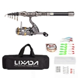 Lixada Telescopic Fishing Rod and Reel Combos Full Kit