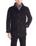 London Fog Men’s Antone Fitted Car Coat with Scarf
