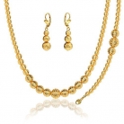 Lovely Ball Set Stamp 18K Gold Plated Party Necklace